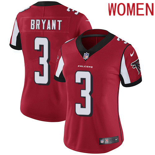 2019 Women Atlanta Falcons #3 Bryant red Nike Vapor Untouchable Limited NFL Jersey